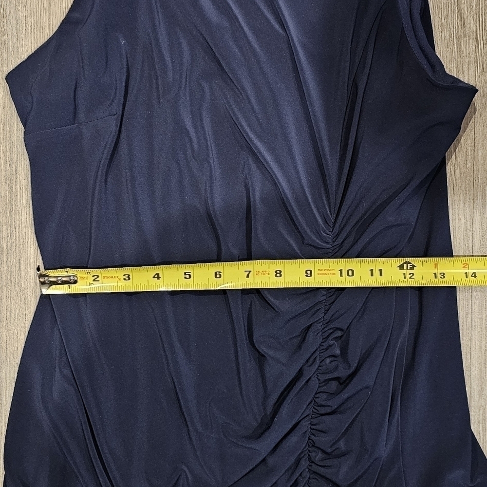 Women's Embellished-Neck Open-Back Ruched Dress - Picture 12 of 16